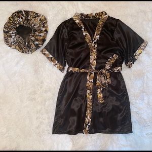 Satin Robes with Matching Bonnets
